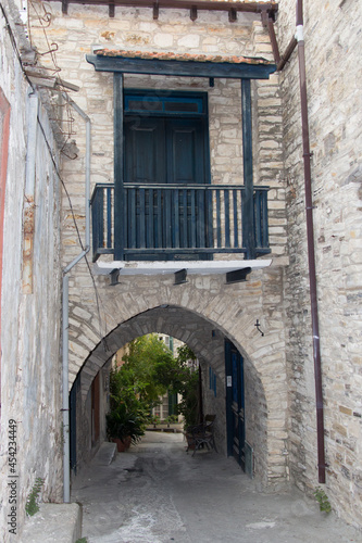 Typical street in village Pano Lefkara  Cyprus.