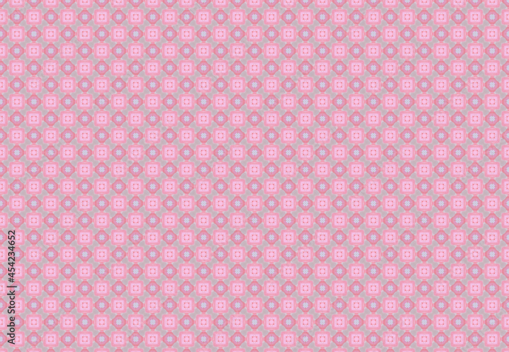 Pink geometric repeat pattern. Pink geometric repeat pattern.