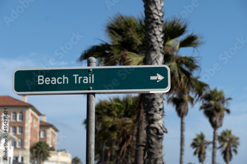 Beach Trail Sign photo