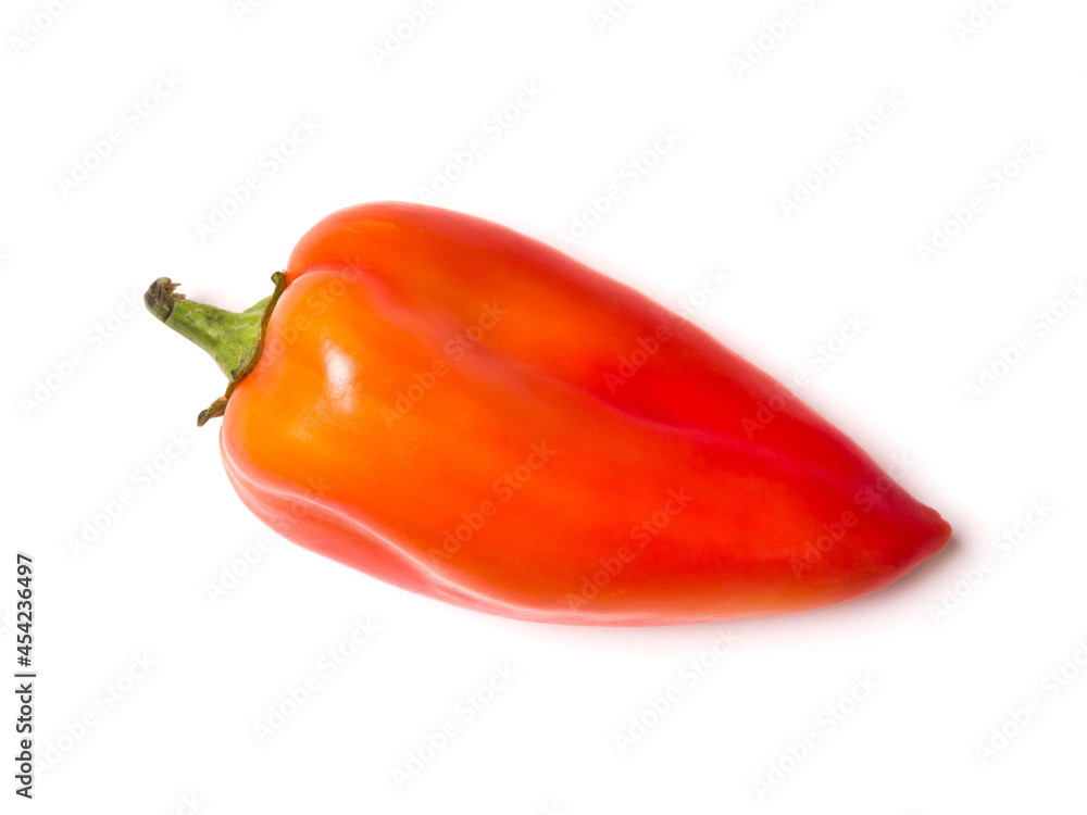 Bell pepper. Red fresh fruits on a white background. Studio photography Bell pepper. Red fresh fruits on a white background. Studio photography