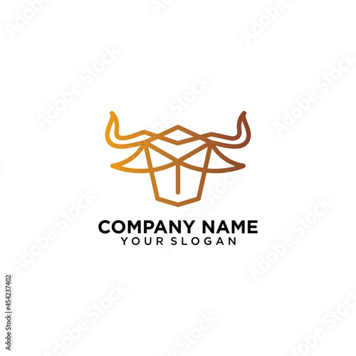 modern simple bull logo