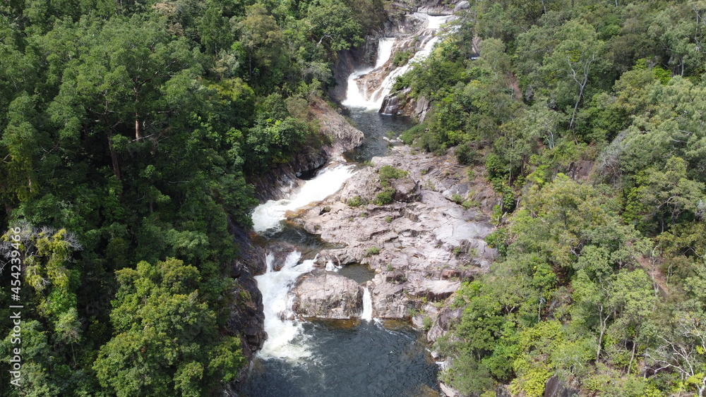 waterfall in the mountains