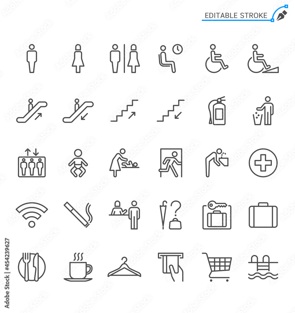 Public information line icons. Editable stroke. Pixel perfect. Public information line icons. Editable stroke. Pixel perfect.
