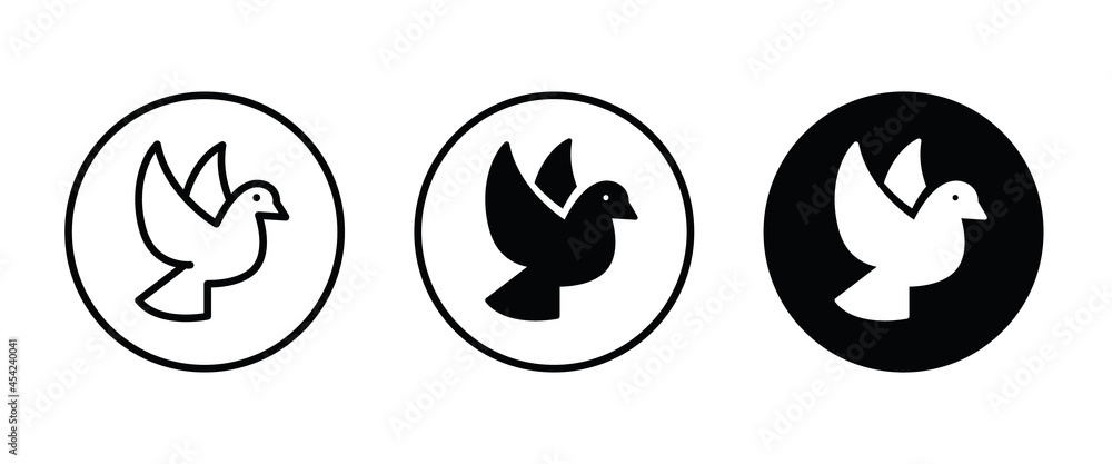 bird, Dove of peace icon. Flying bird, pets, vet and veterinary, Animal icons button, vector, sign, symbol, logo, illustration, editable stroke, flat design style isolated on white bird, Dove of peace icon. Flying bird, pets, vet and veterinary, Animal icons button, vector, sign, symbol, logo, illustration, editable stroke, flat design style isolated on white