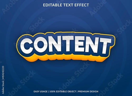 content editable text effect template design with abstract style use for business brand and logo