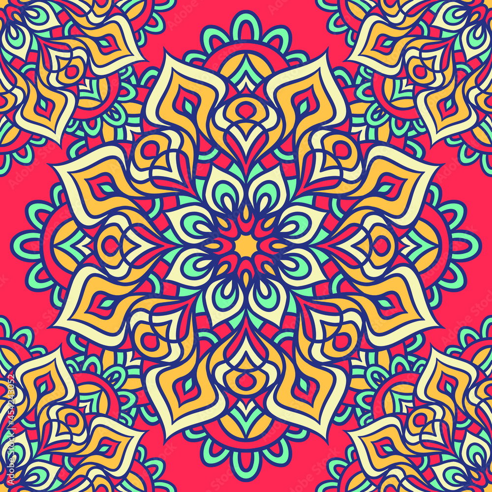 Mandala Round Ornament Seamless Pattern Mandala Round Ornament Seamless Pattern