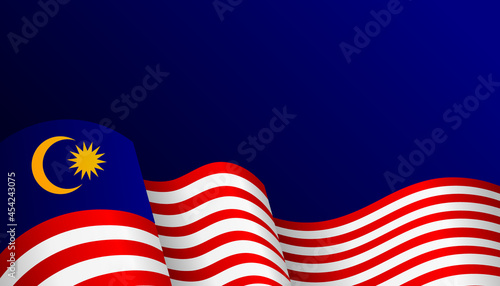 malaysia independence day flat vector background