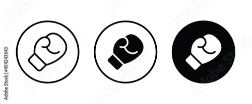 boxing gloves icon button, vector, sign, symbol, logo, illustration, editable stroke, flat design style isolated on white