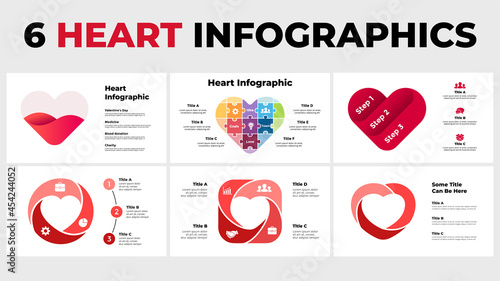 Heart sign Infographic. Medical healthcare concept. Blood donation, charity. Creative vector illustration. Valentine's Day card. Slide template. 