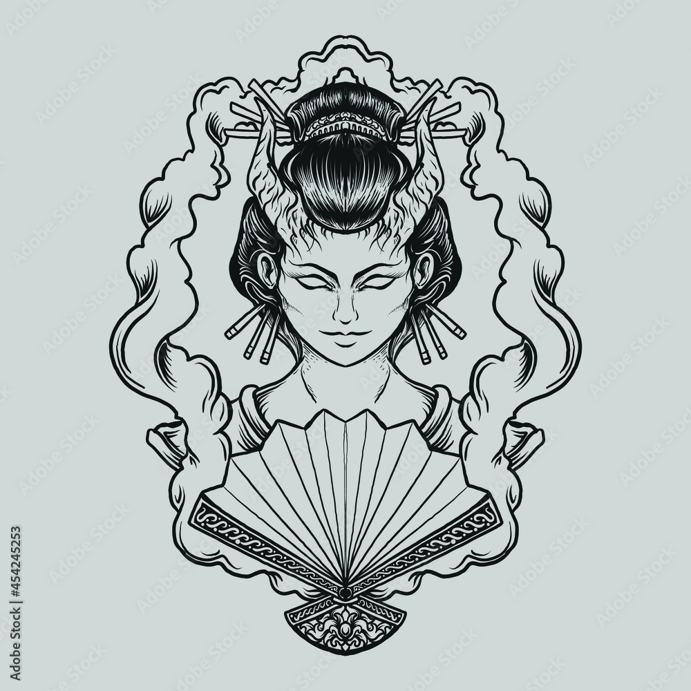 Tattooed Geisha Posters for Sale | Redbubble