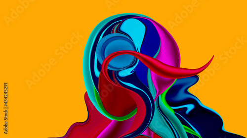 Colorful abstract background  Digital painting design   