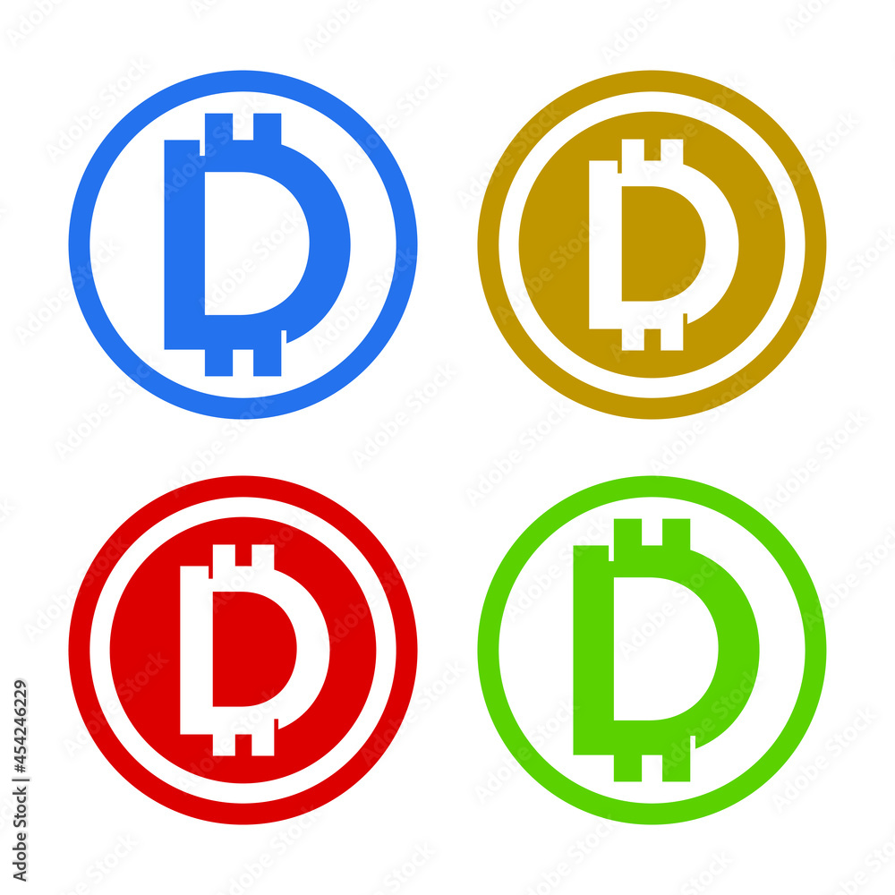Bitcoin letters with circle in 4 color concept. Very suitable in various business purposes, also for icon, logo symbol, brand name and many more. Bitcoin letters with circle in 4 color concept. Very suitable in various business purposes, also for icon, logo symbol, brand name and many more.