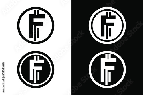 Bitcoin letters with circle in black and white for design concept. Very suitable in various business purposes, also for icon, logo symbol, brand name and many more.