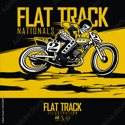 FLAT TRACK ILLUSTRATION READY FORMAT EPS 10