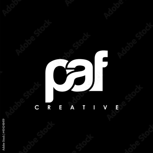 PAF Letter Initial Logo Design Template Vector Illustration