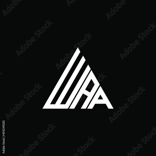 WAA letter logo creative design. WAA unique design
 photo