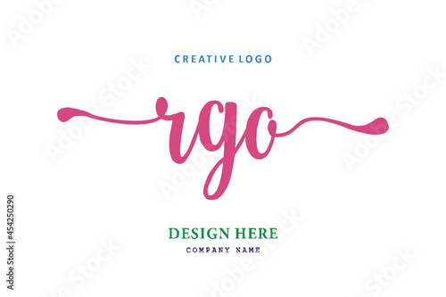 RGO lettering logo is simple, easy to understand and authoritative photo