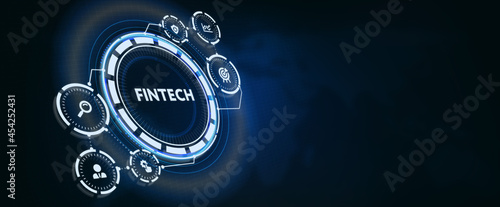 Fintech -financial technology concept.Business, Technology, Internet and network concept. photo