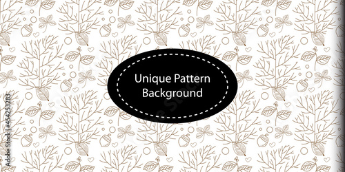 Autumn pattern background. For textile, wrapping paper, packaging. Vector pattern.outline autumn