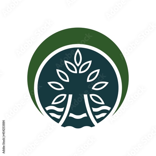 Tree leaf vector logo