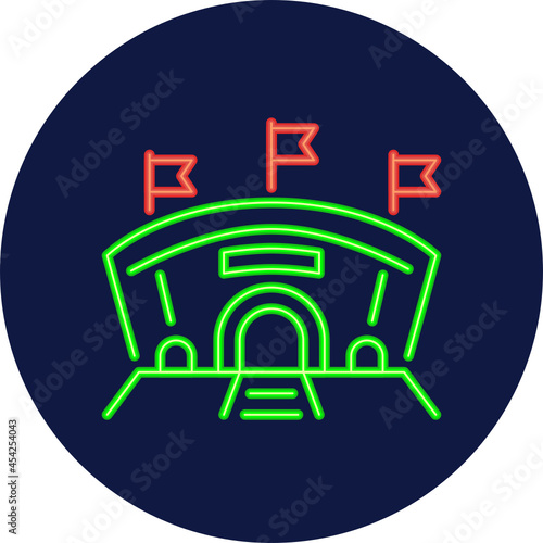 stadium neon icon
