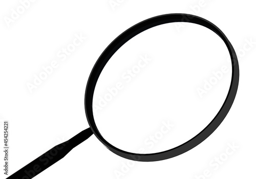 Magnifying glass. Black mag...