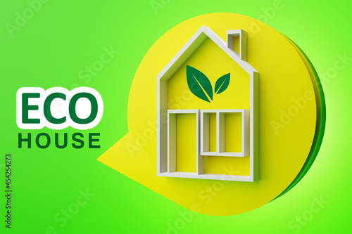 Eco house logo next to the ...