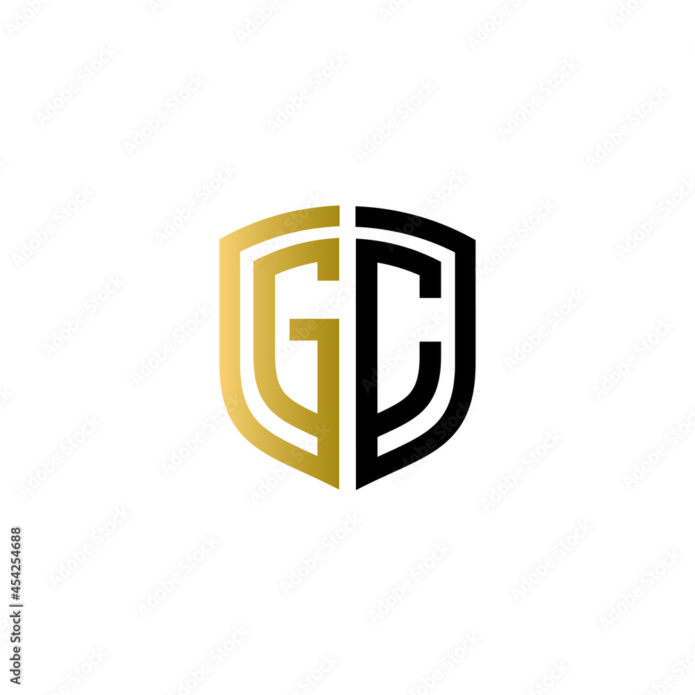 gc shield logo design vector icon gc shield logo design vector icon