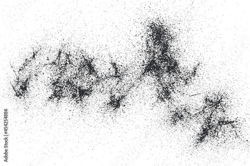 Monochrome particles abstract texture.Overlay illustration over any design to create grungy vintage effect and depth