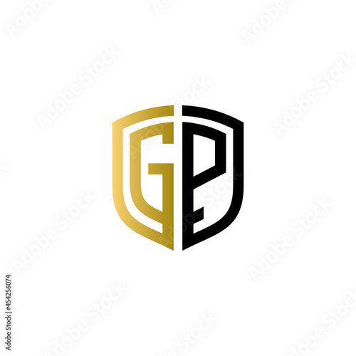 gp shield logo design vector icon