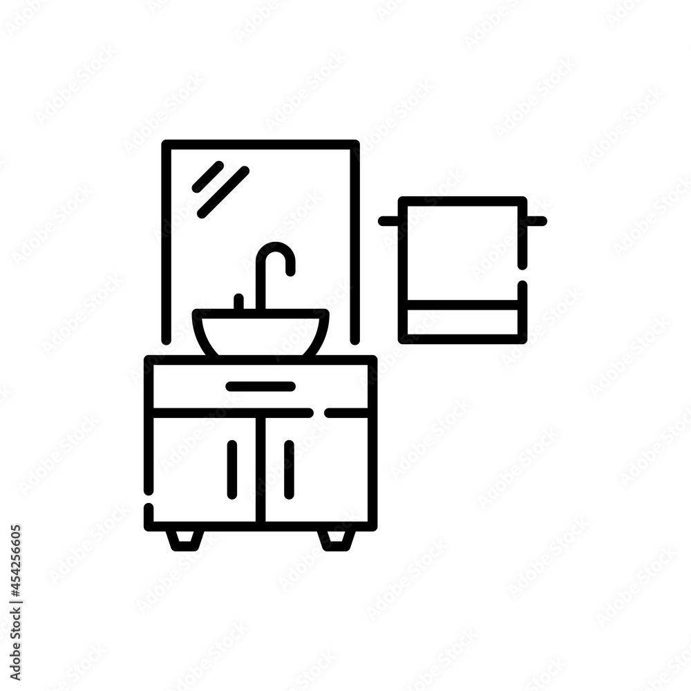 Bathroom hygiene vector outline icon style illustration. EPS 10 file Bathroom hygiene vector outline icon style illustration. EPS 10 file