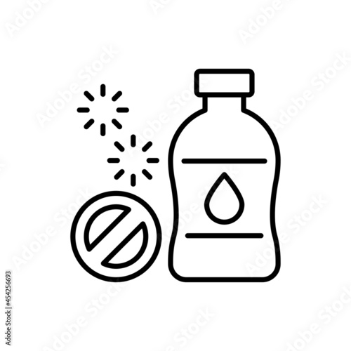 Antiseptics vector outline icon style illustration. EPS 10 file