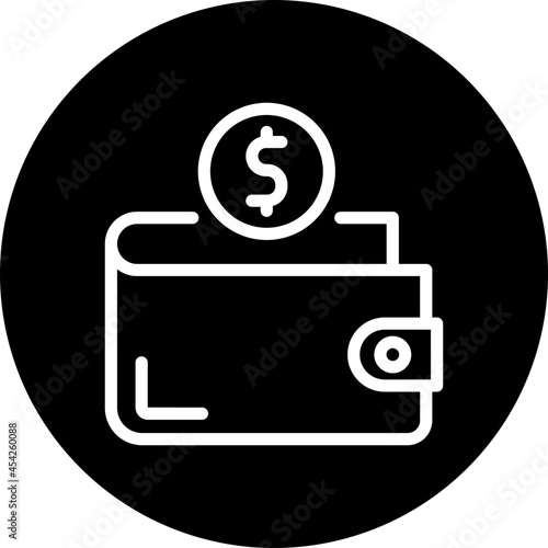 wallet money glyph icon