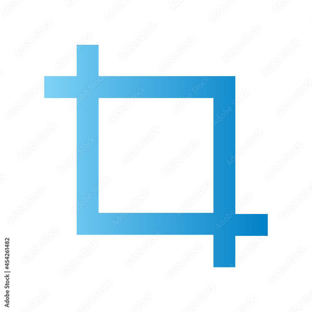 Obraz premium crop icon with gradient