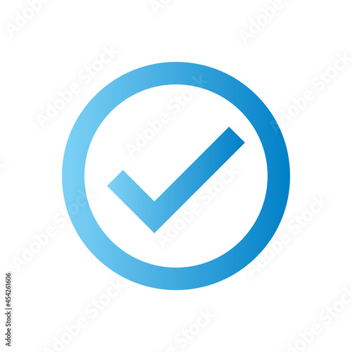 Check mark vector icon with gradient