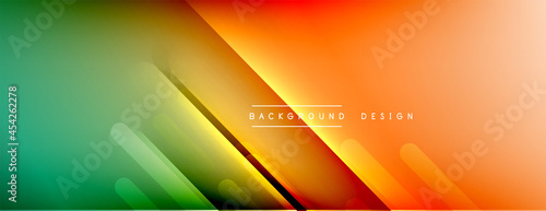 Dynamic lines abstract background. 3D shadow effects and fluid gradients. Modern overlapping forms