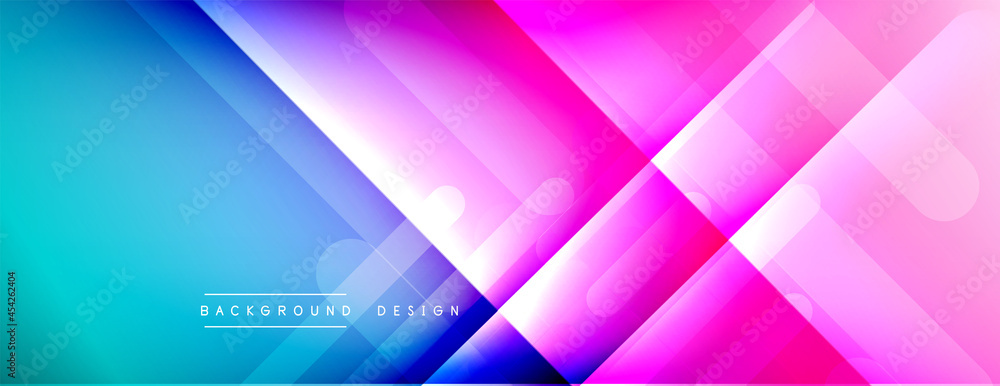 Dynamic lines abstract background. 3D shadow effects and fluid gradients. Modern overlapping forms