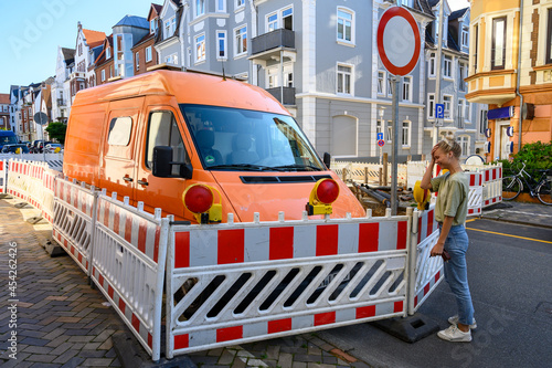 In Baustelle eingeparkt unieingebaut
