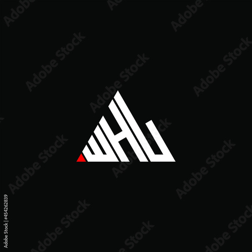 WHL letter logo creative design. WHL unique design
 photo