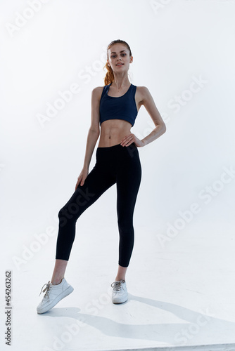 sportive woman posing fitness workout energy