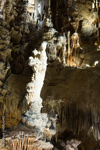 Natural rock formations in Grotte des Demoiselles, Ganges, France photo