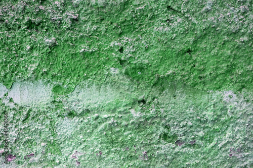 Abstract old green paint background. Detail crack wall texture
