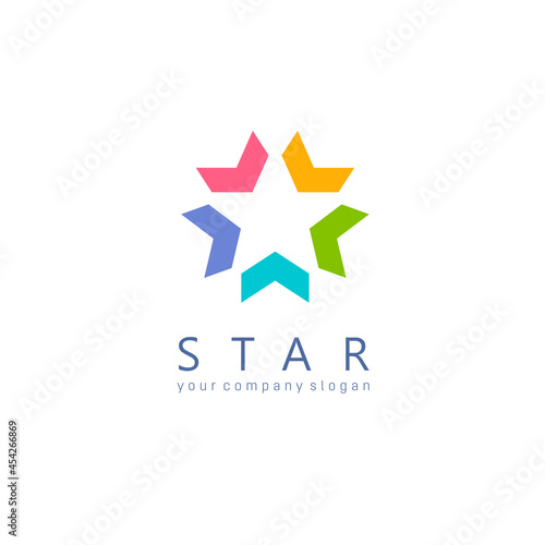 Vector logo design template. Star sign icon.
