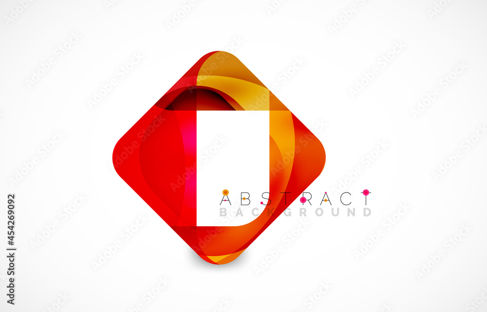 Minimal background. Abstract square shape with round corners created with wavy forms. Vector Illustration For Wallpaper, Banner, Background, Landing Page Minimal background. Abstract square shape with round corners created with wavy forms. Vector Illustration For Wallpaper, Banner, Background, Landing Page