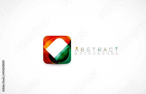 Free Download Minimal background. Abstract square shape with round corners created with wavy forms. Vector Illustration For Wallpaper, Banner, Background, Landing Page - GFXLoad