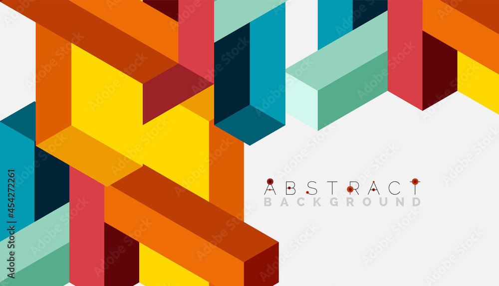 Abstract background. 3d cubes, cubic elements and blocks. Techno or business concept for wallpaper, banner, background, landing page Abstract background. 3d cubes, cubic elements and blocks. Techno or business concept for wallpaper, banner, background, landing page