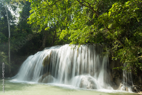 Fototapeta Naklejka Na Ścianę i Meble -  beautiful waterfall, forest background, landscape

