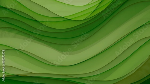 緑色の波模様の背景素材