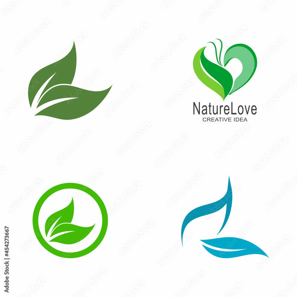 Leaf icon Vector Illustration design Logo template Leaf icon Vector Illustration design Logo template