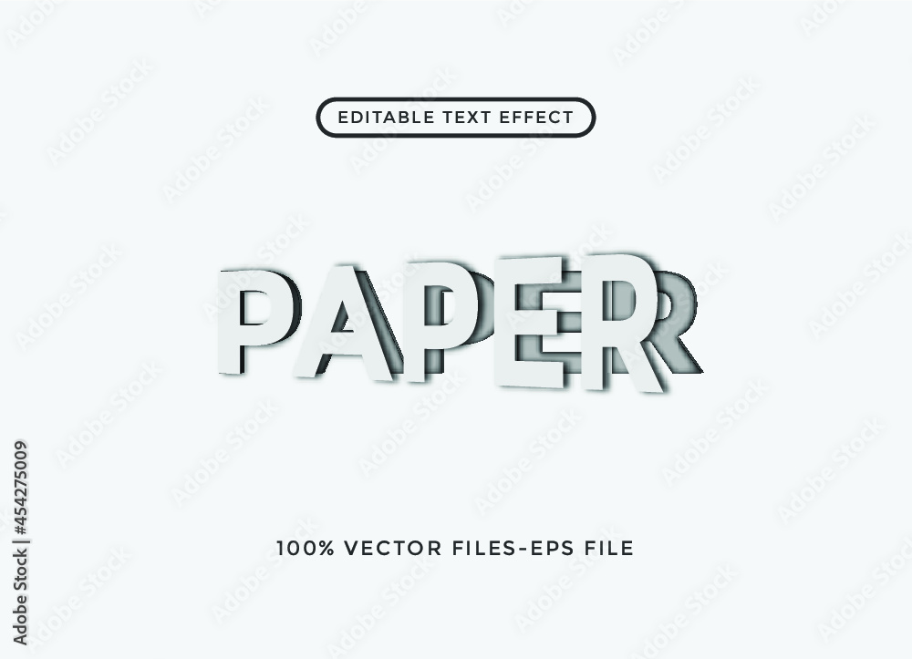 paper editable text effect vector illustration paper editable text effect vector illustration